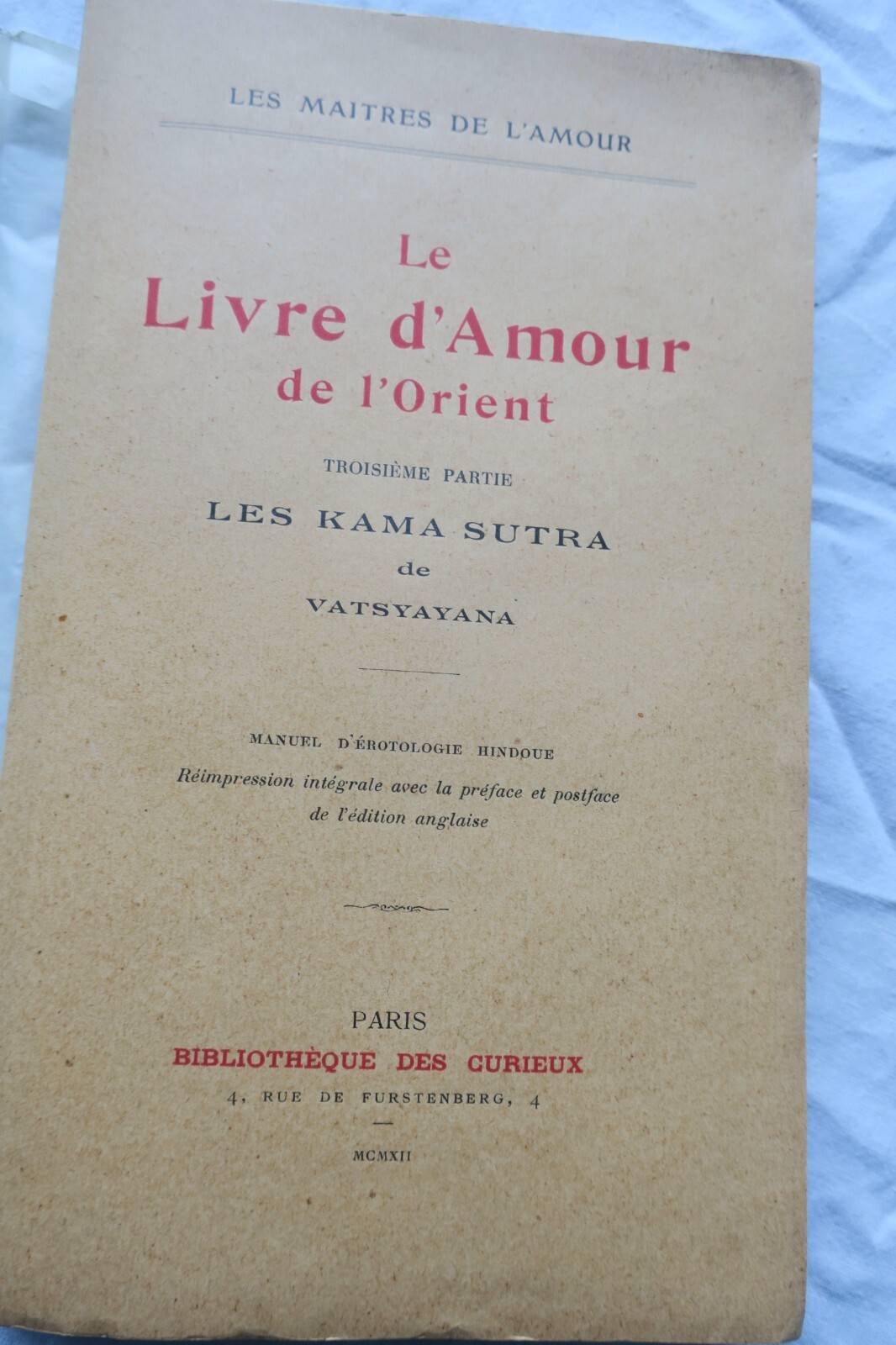 érotique Le livre d'amour de l'Orient 1912
