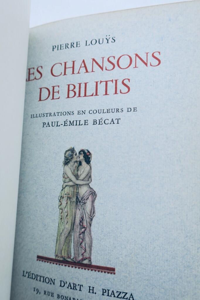 érotique LOUYS Les Chansons de BILITIS