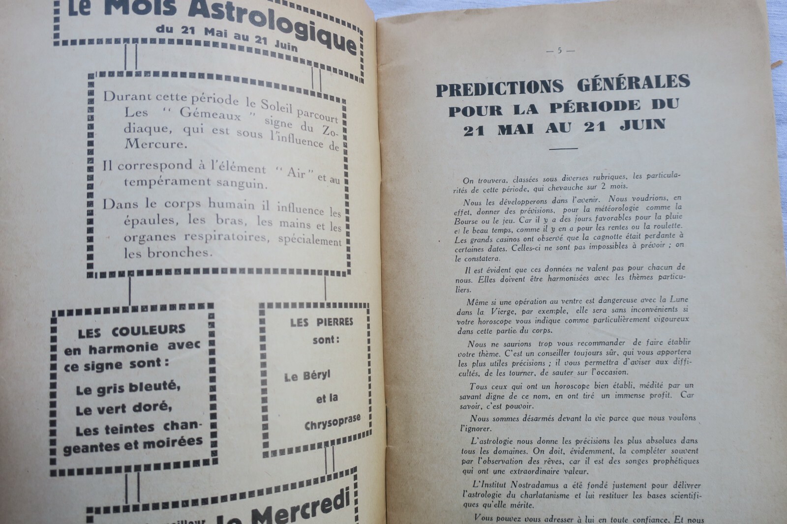 ésotérie Le grand Nostradamus mai 1934 mensuelle n°1 – Image 6