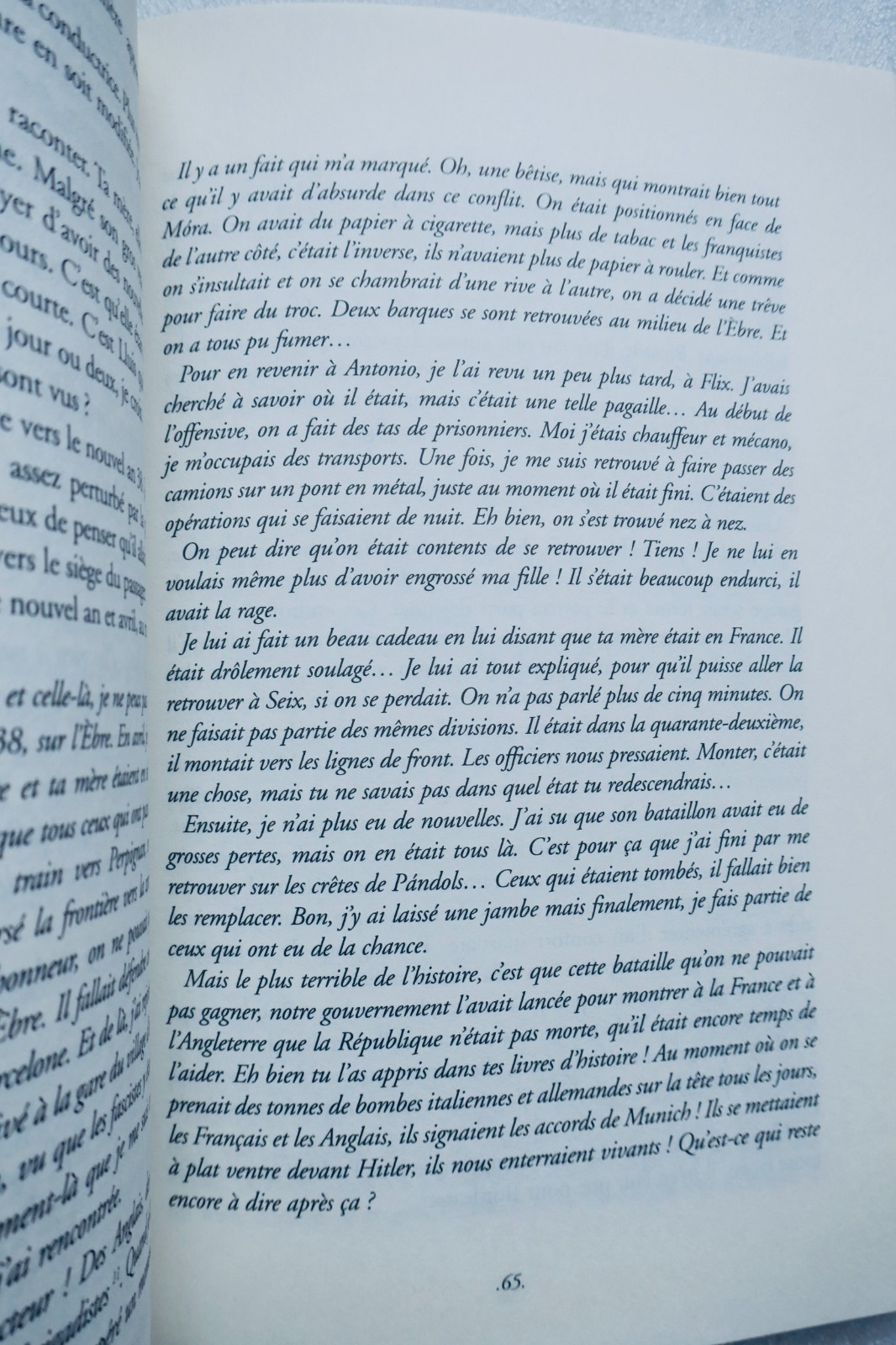 Espagne La rive sombre de l’Ebre A la recherche d’un père disparu GUERRE d’Espa - La Librairie Antique