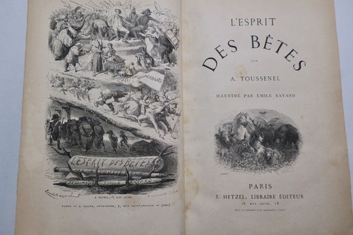 Wesen der Tiere<span class="lla-card-orig-wrap"><span class="lla-card-orig">❦ esprit des bêtes Hetzel</span></span> - La Librairie Antique