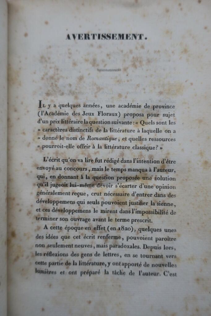 Essay über die romantische Literatur