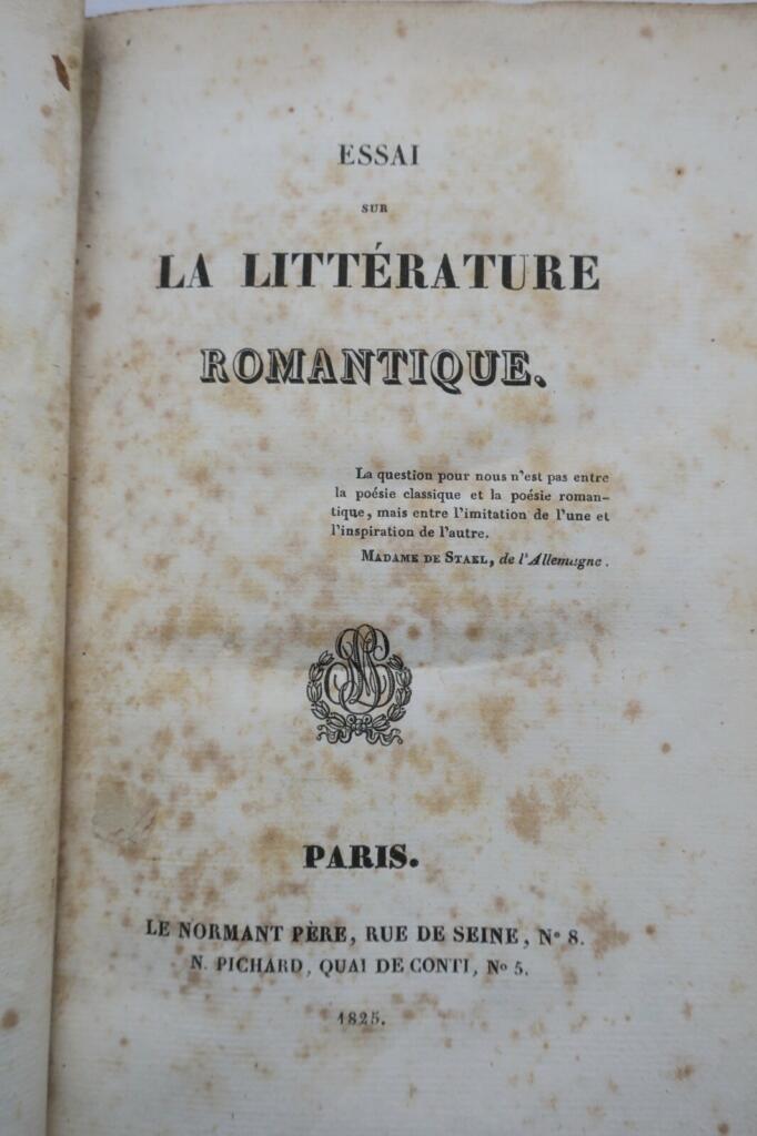 Essay on Romantic Literature 1825