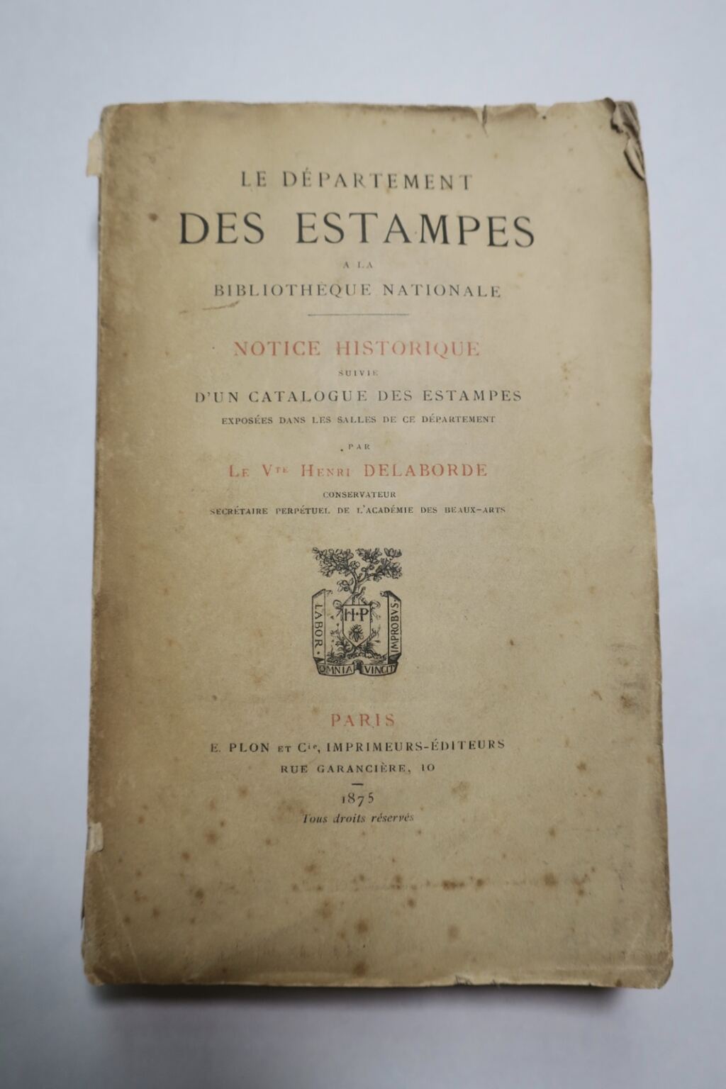 Historische Mitteilung und Katalog