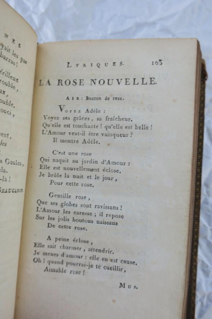 ETRENNES LYRIQUES, ANACRÉONTIQUES 1808