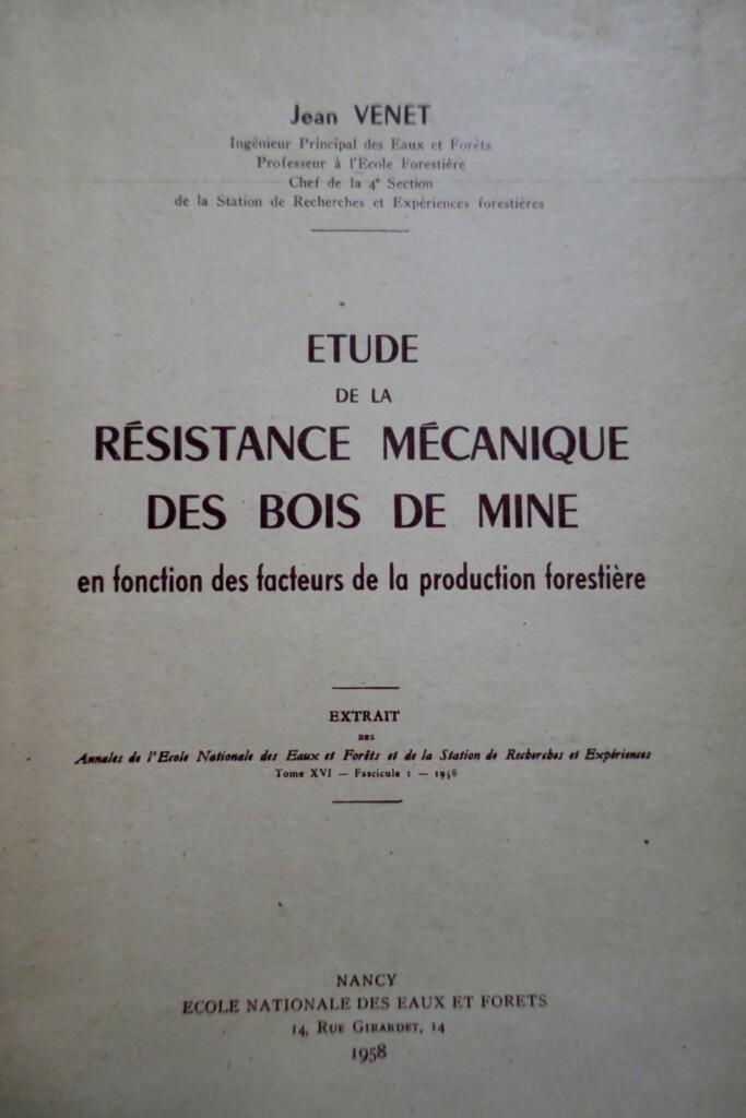 Mechanical resistance of mining timber