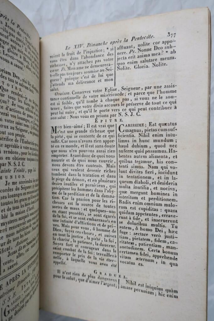 Eucologe ou nouveau livre d&rsquo;église le plus complet en latin et en françois 1822