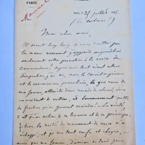 Eugène MANUEL lettre autographe signée