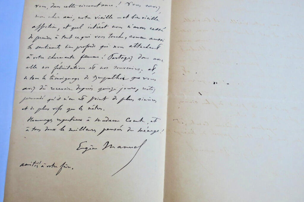 Autographed Letter Signed by Eugène MANUEL
