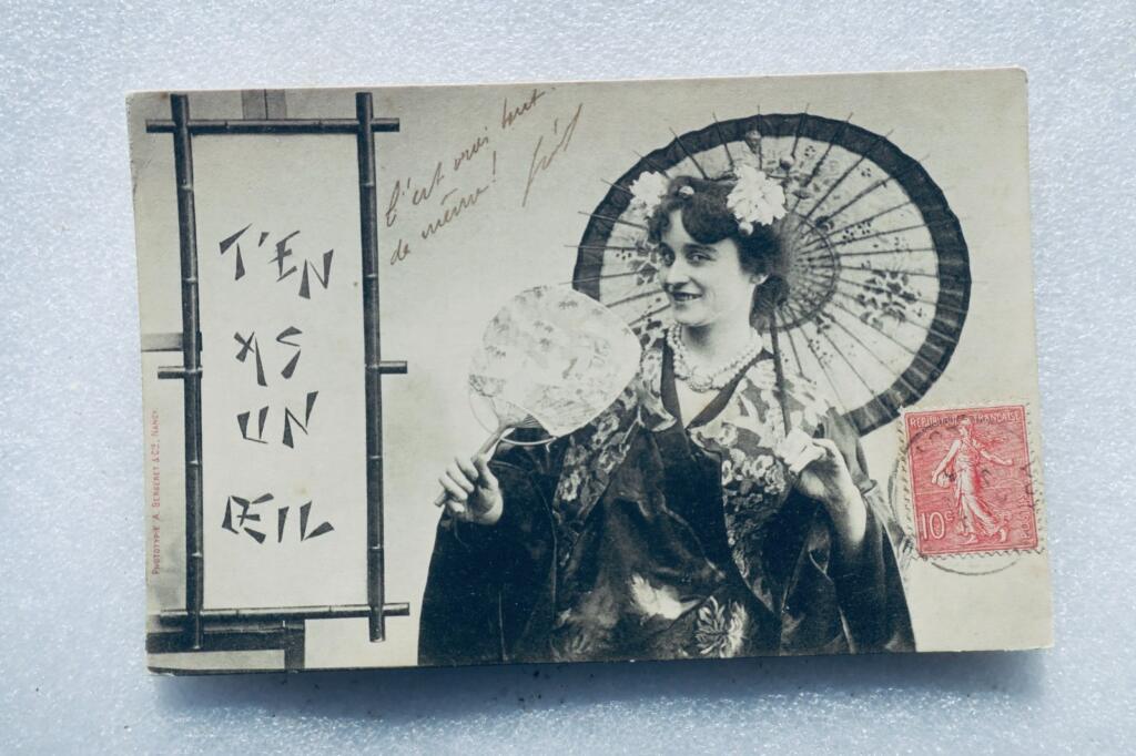 éventail T&rsquo;en as un oeil 1905
