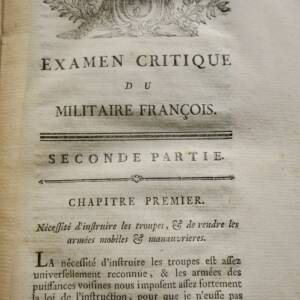 Examen critique du militaire françois 1781