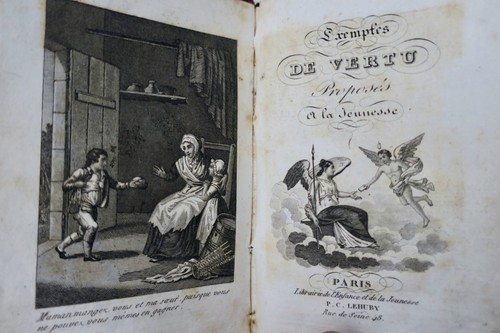 若者のための美徳の例<span class="lla-card-orig-wrap"><span class="lla-card-orig">❦ Exemples de Vertu proposes a la jeunesse</span></span> - La Librairie Antique