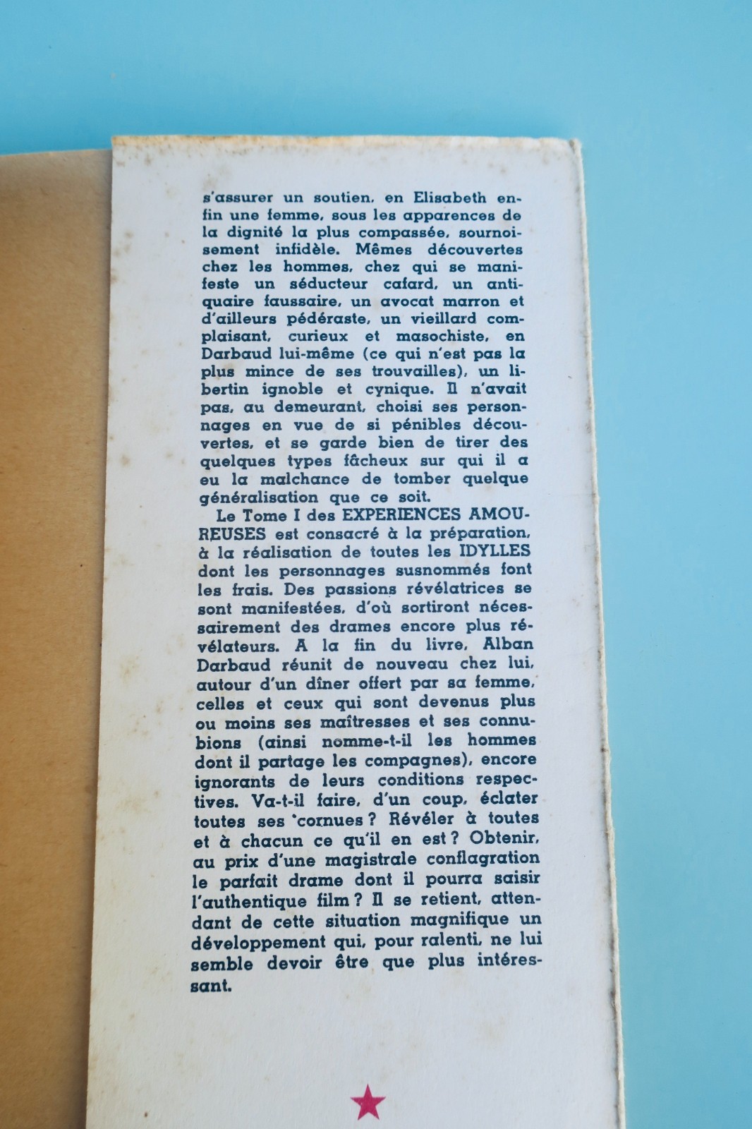 expériences amoureuses d’Alban Darbaud - La Librairie Antique
