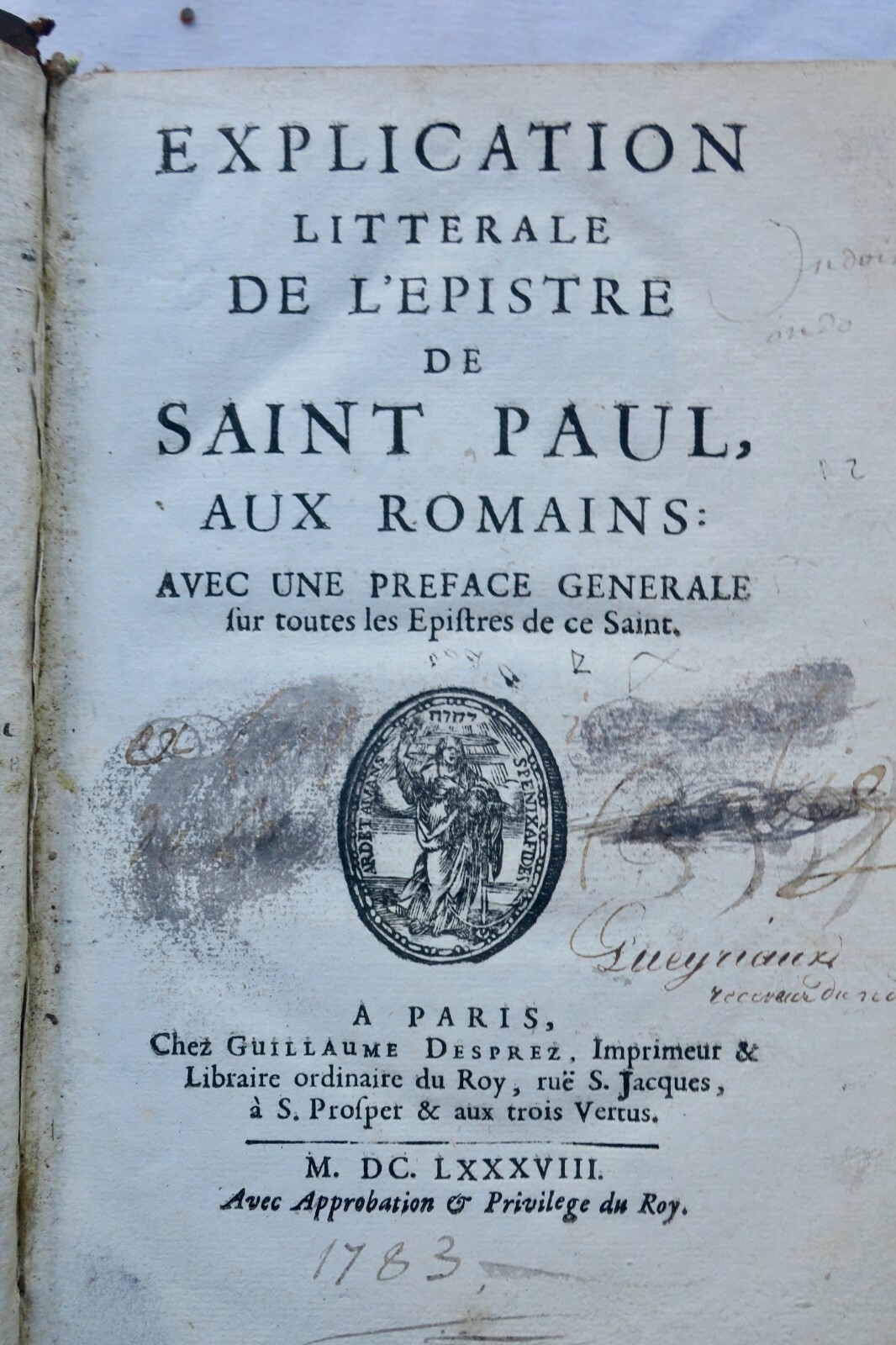 使徒パウロの手紙に関する解説<span class="lla-card-orig-wrap"><span class="lla-card-orig">❦ Explication littérale de l’epistre de Saint-Paul aux romains 1688</span></span> - La Librairie Antique