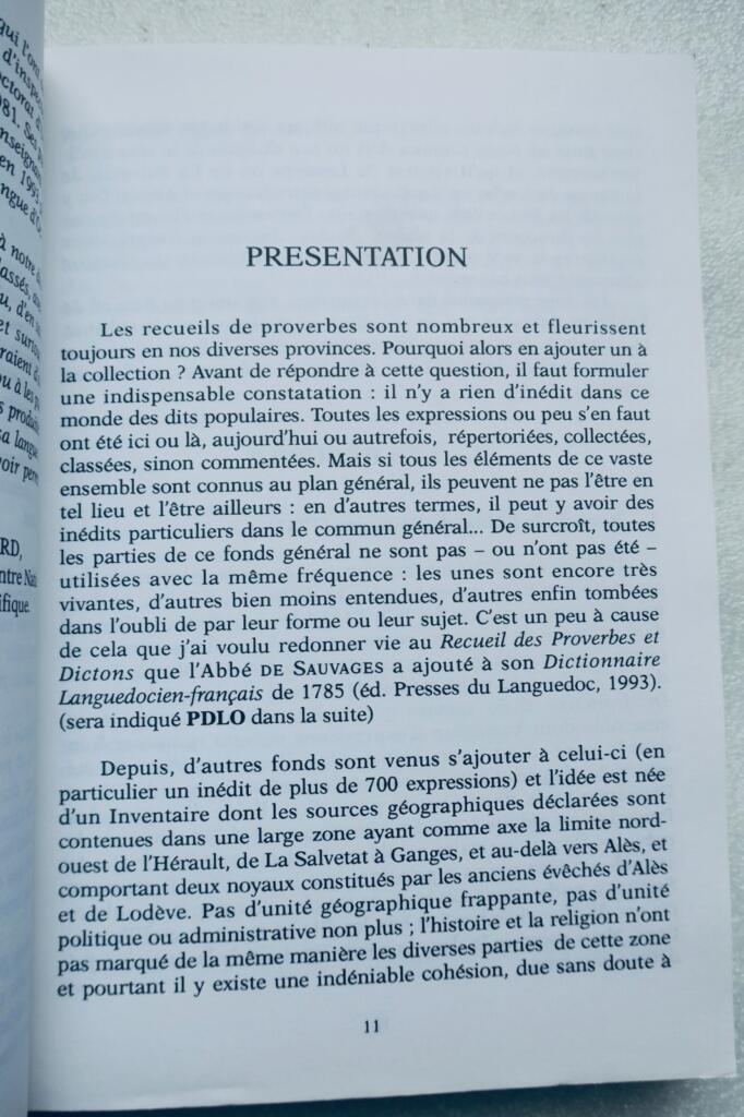 Popular expressions in the Occitan language
