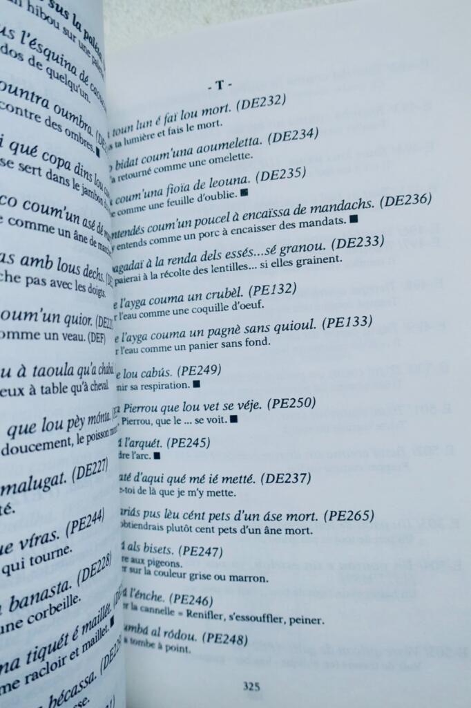 Popular expressions in the Occitan language
