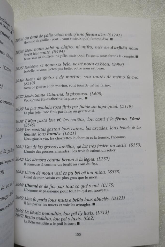 Popular expressions in the Occitan language