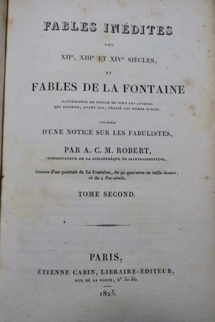 Medieval & La Fontaine Fables: Comparative Study 1825