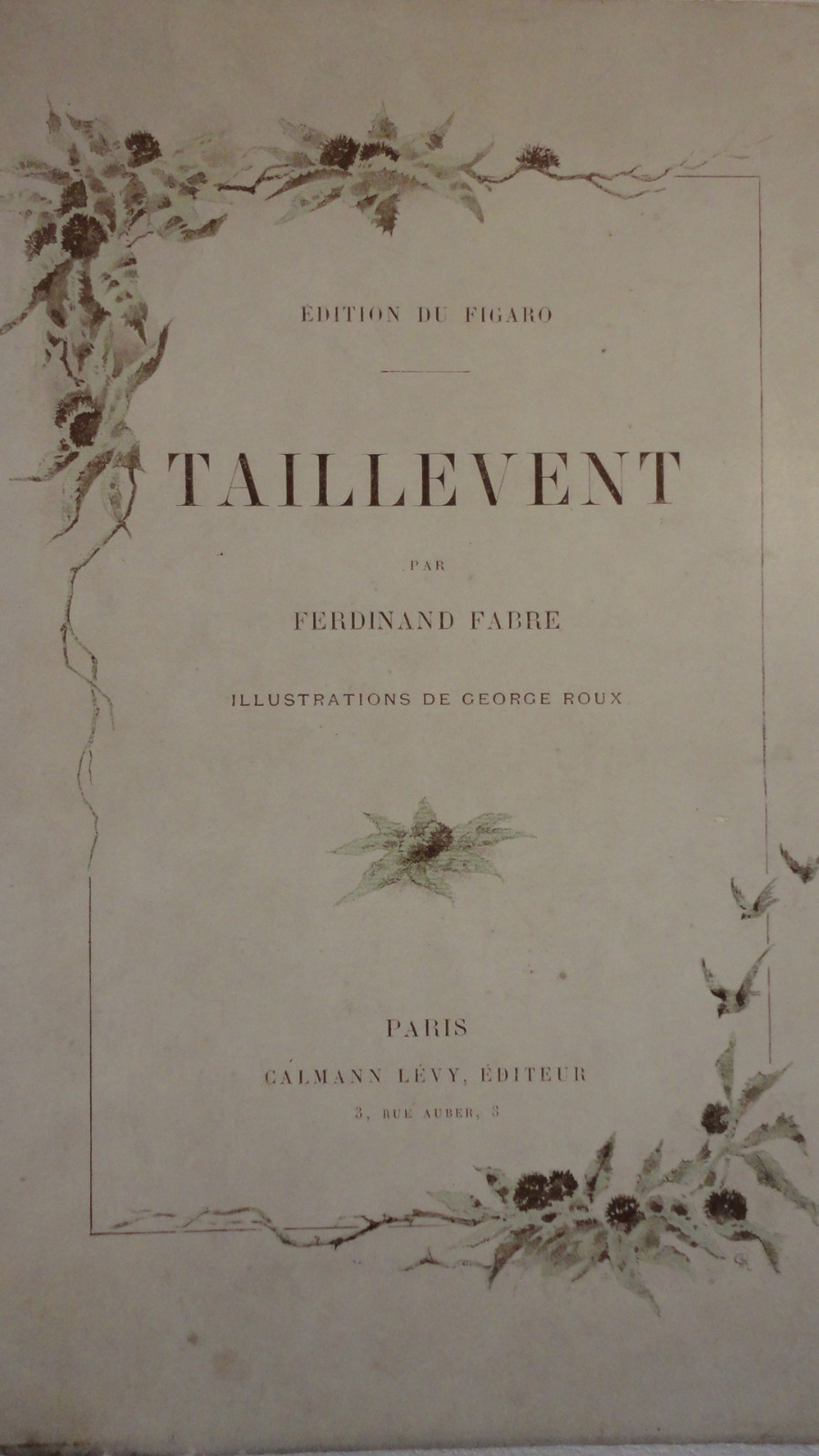 セヴェンヌを舞台にした原著小説<span class="lla-card-orig-wrap"><span class="lla-card-orig">❦ Fabre, Ferdinand Taillevent 1895</span></span> - La Librairie Antique