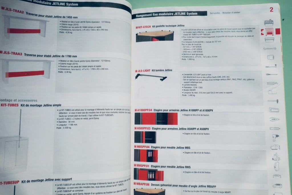 FACOM F13 Werkzeuglager und Ausrüstungskatalog