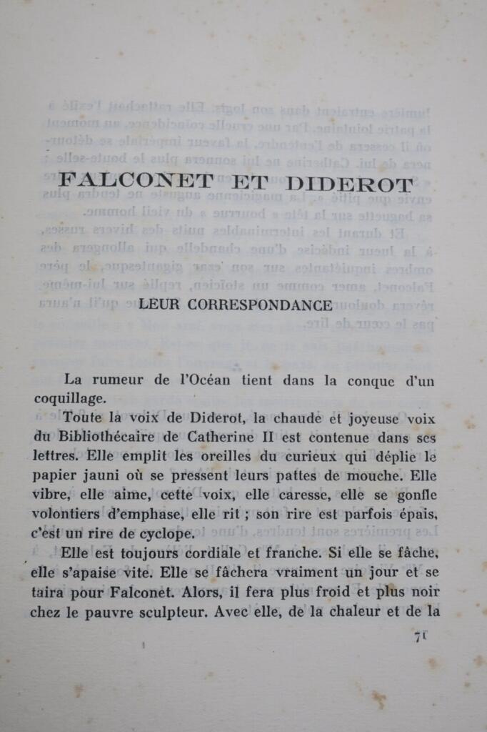 Bildhauer Falconet: Leben und Beziehungen