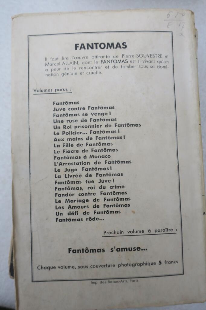 Collection of Fantômas novels
