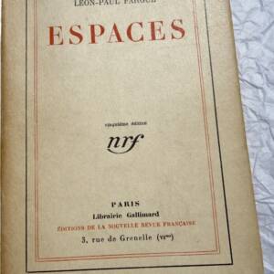 FARGUE Espaces 1929 NRF blanche