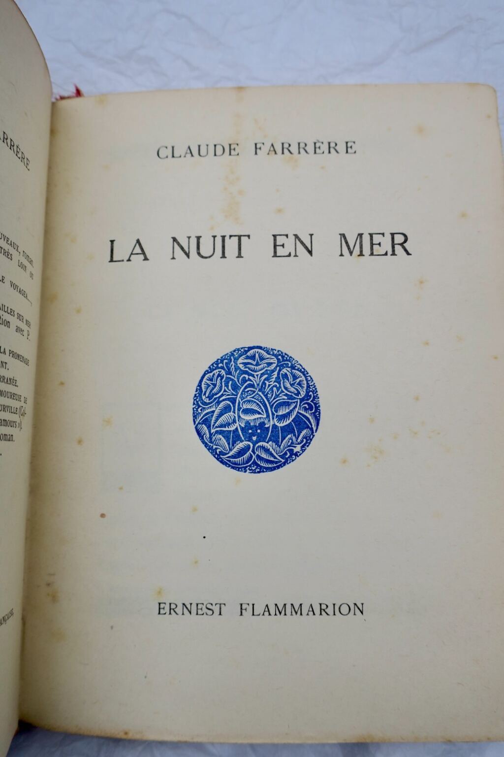 FARRERE CLAUDE LA NUIT EN MER 1928