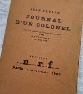 FAYARD (Jean) Colonel's Journal 1925
