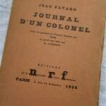 FAYARD (Jean) Journal d'un colonel 1925