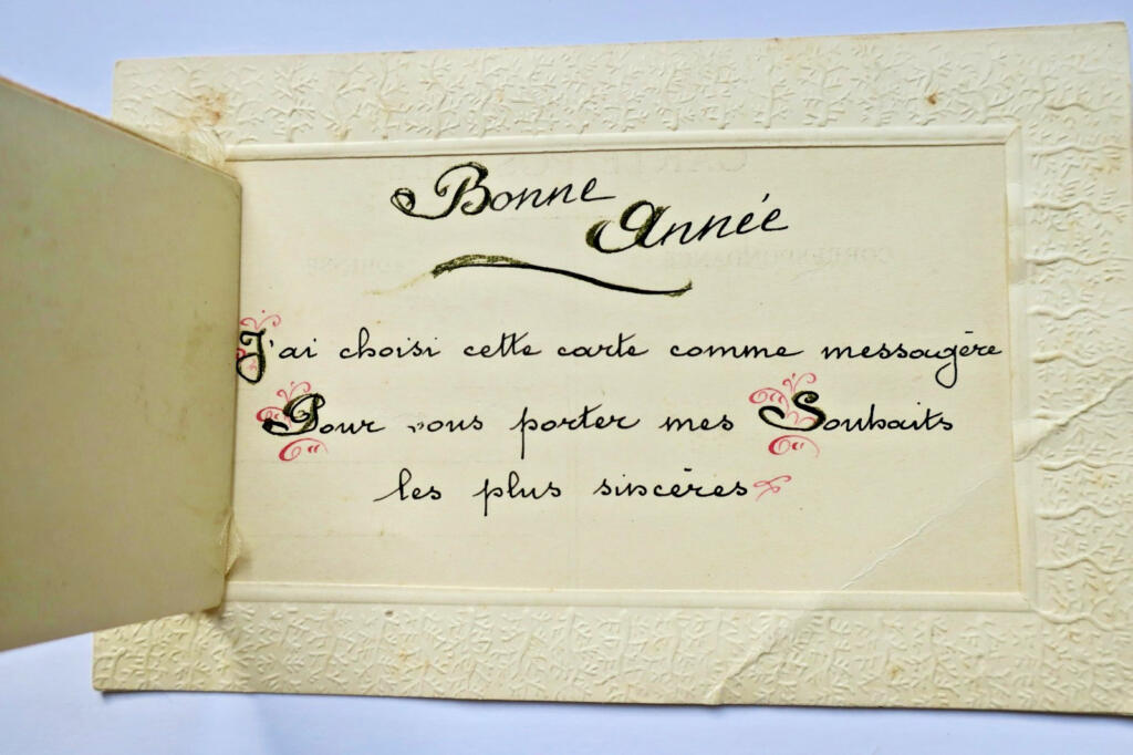 Feliz Año Tarjeta Con Pestaña 1919