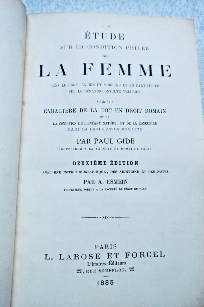 Women's Legal Status in Ancient and Modern Law