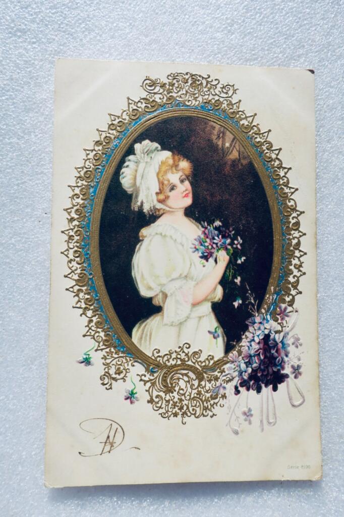 Young Woman with Bouquet