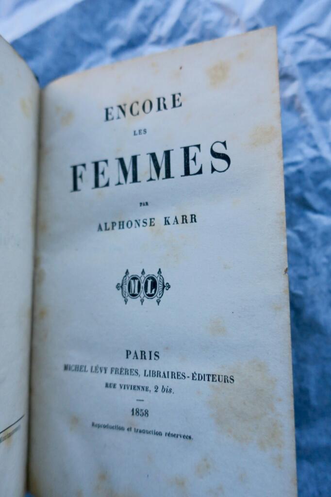 Femme Karr Alphonse Encore les femmes 1858