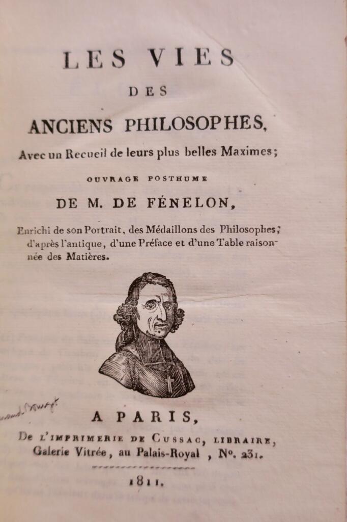 FENELON Die Lebensgeschichten der alten Philosophen 1811