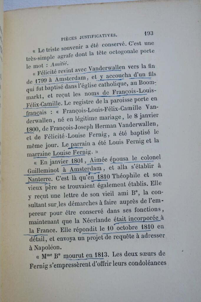 Fernig Correspondance inédite aide de camp du Gal Dumouriez 1873