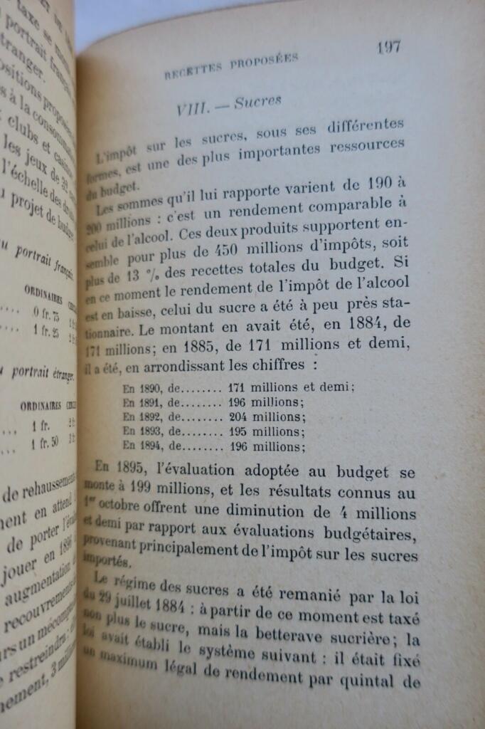 FINANCE Législation financière. Les budgets français Bidoire + envoi 1897