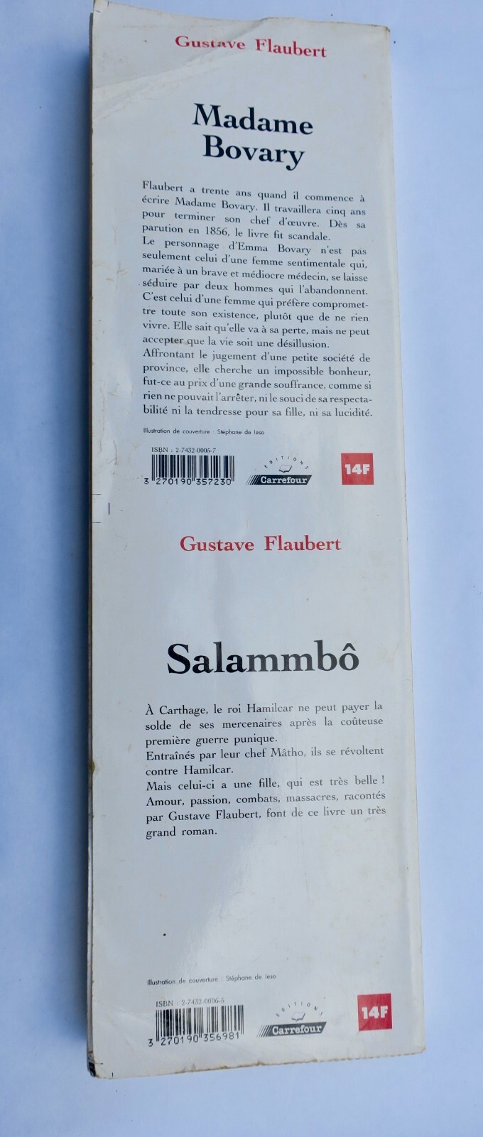 フローベール未断裁の二作品集<span class="lla-card-orig-wrap"><span class="lla-card-orig">❦ Flaubert Madame Bovary + Salammbô (non coupés)</span></span> - La Librairie Antique