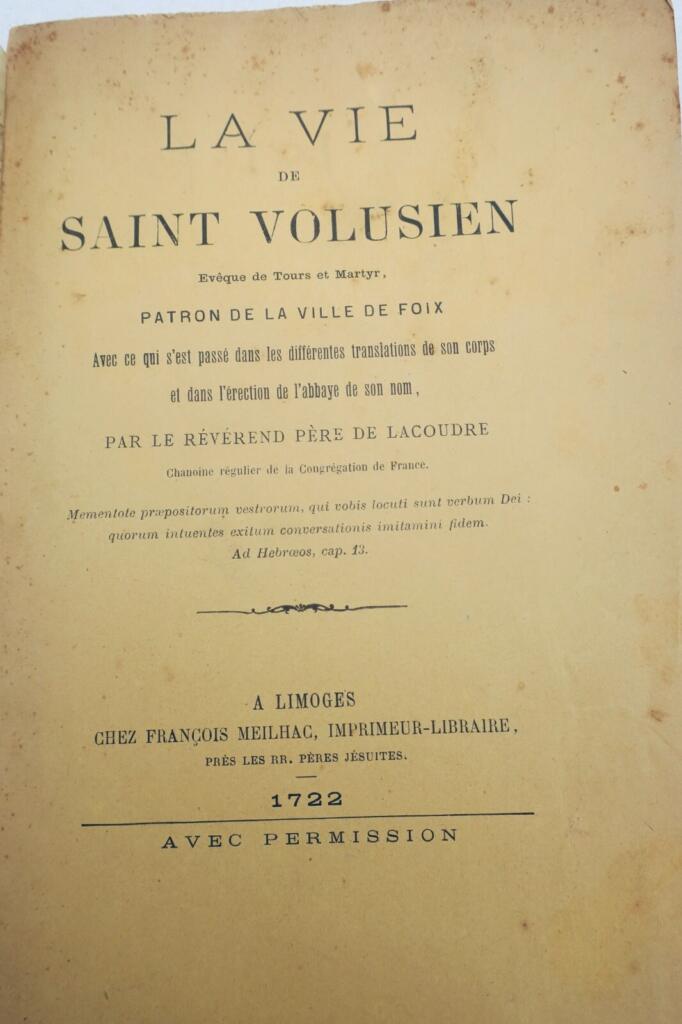 Das Leben des heiligen Volusian, Bischoff und Märtyrer