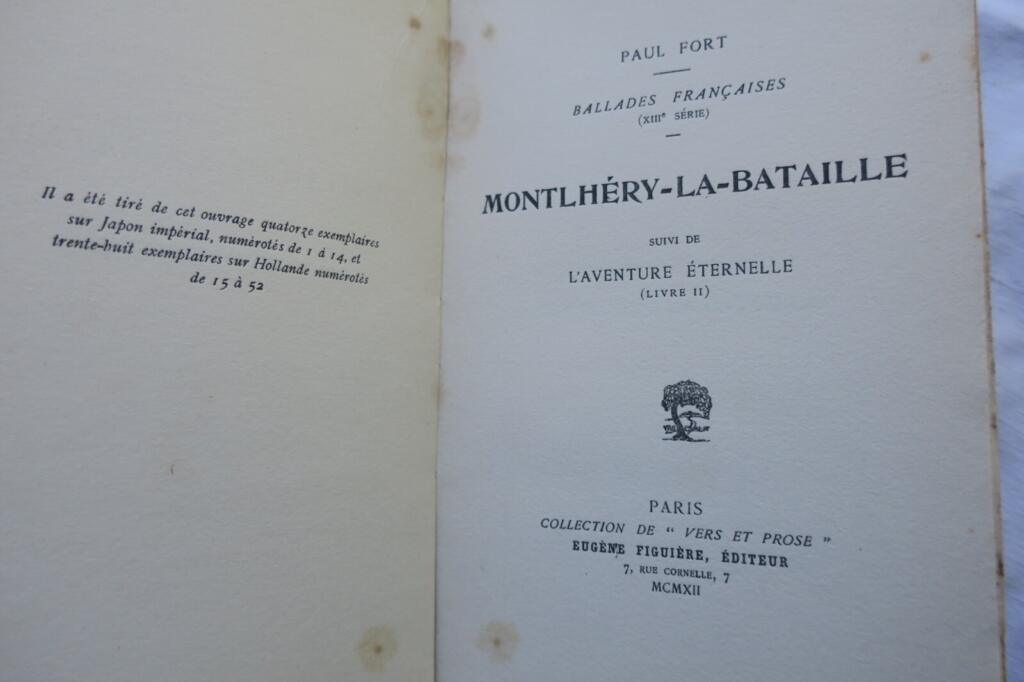 French Ballads with Author's Dedication