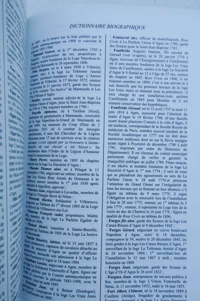 Freemasonry in Lot-et-Garonne, 1759-1940