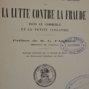 fraude Les anciennes corporations de métiers et la lutte contre la fraude
