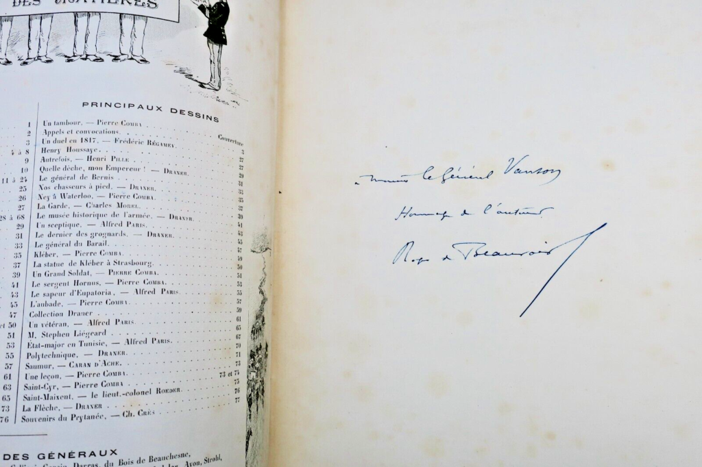 French Army Yearbook with Signature