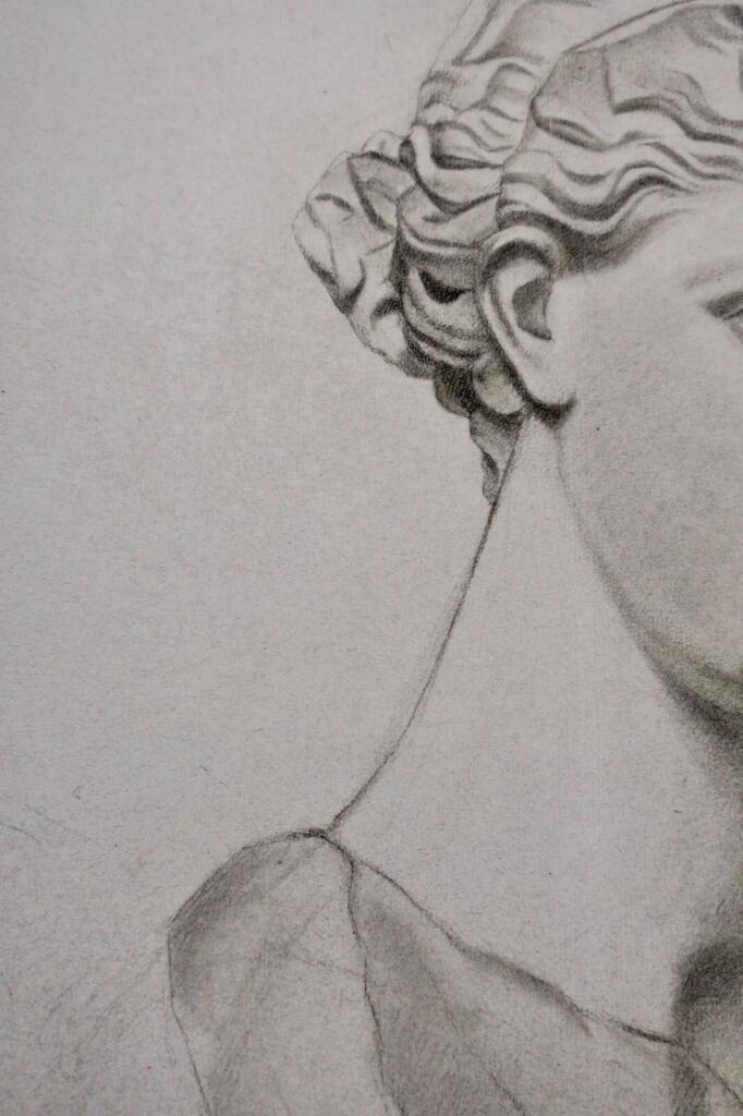 Original charcoal artwork on laid paper