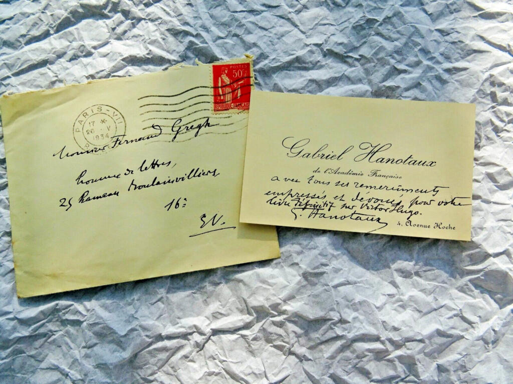 Autographed Letter to Poet Fernand Gregh