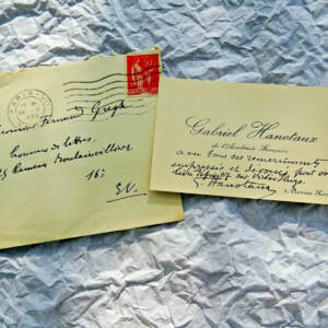 Gabriel Hanotaux lettre autographe