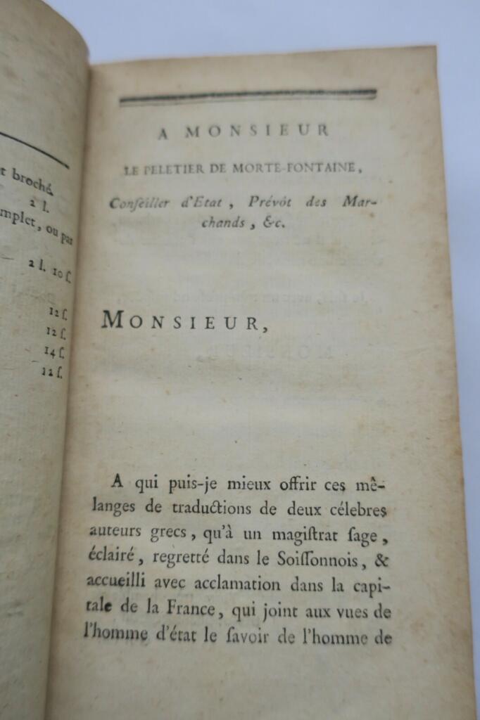 Gail extraits de Lucien et de Xénophon 1786 + dédiace
