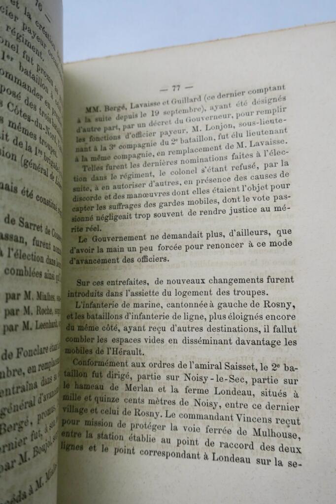 Mobile Garde von Hérault während der Belagerung von Paris