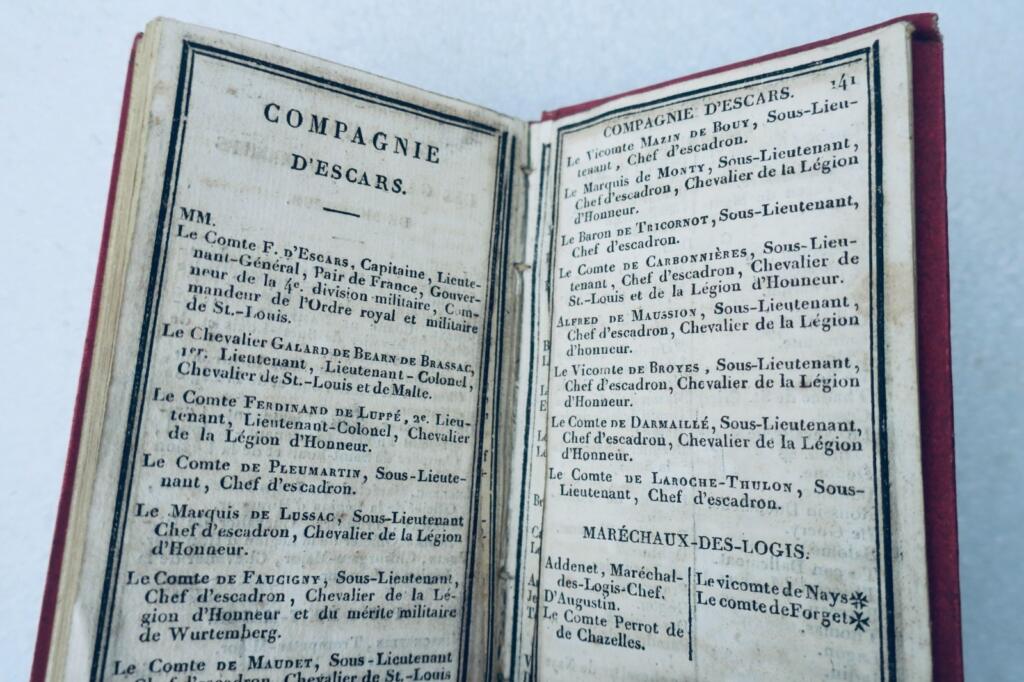 Royal Guards Roster, 1817