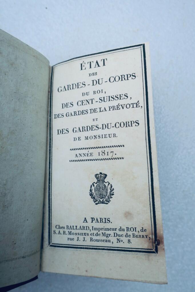 Royal Guards Roster, 1817